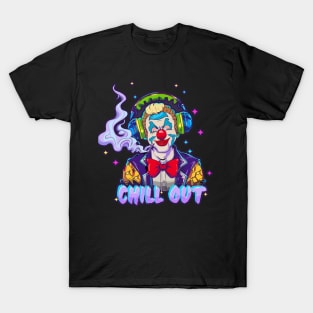Hip Hop Clown with Wavey Text Artwork T-Shirt